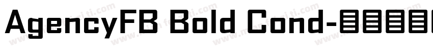 AgencyFB Bold Cond字体转换